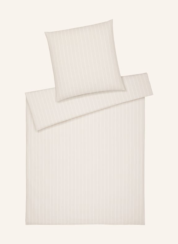 elegante Bettwäsche HUMBLE mit Leinen BEIGE / CREME