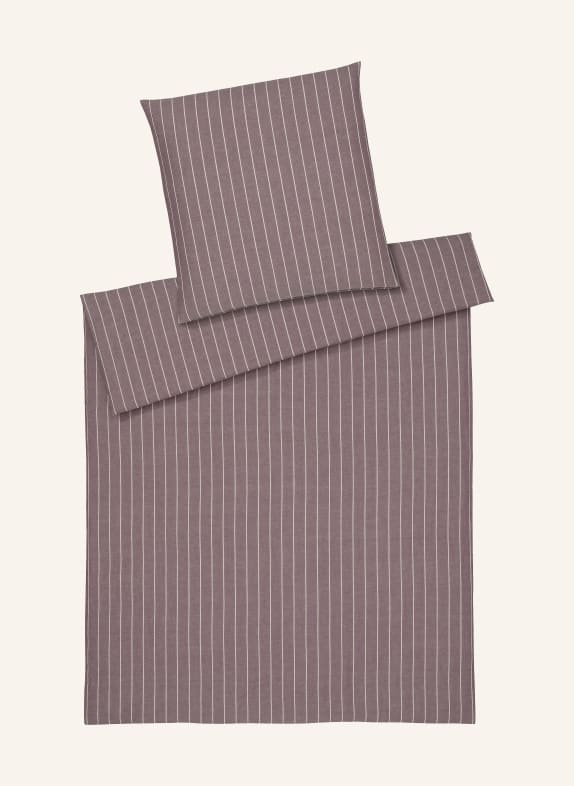 elegante Linge de lit HUMBLE avec lin MARRON FONCÉ / ROSÉ