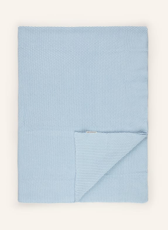 Marc O'Polo NORDIC KNIT blanket LIGHT BLUE