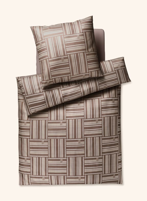 JOOP! Linge de lit WEAVE TAUPE / CRÈME