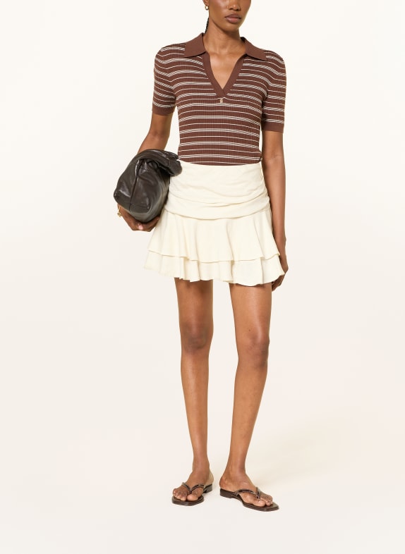 MRS & HUGS Skort van linnen ECRU