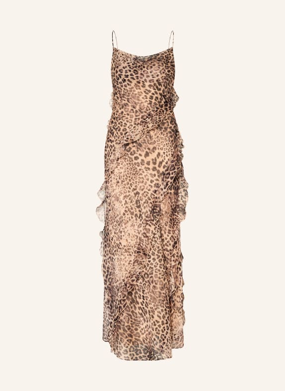 MRS & HUGS Šaty s volánky BÉŽOVÁ / ČERNÁ