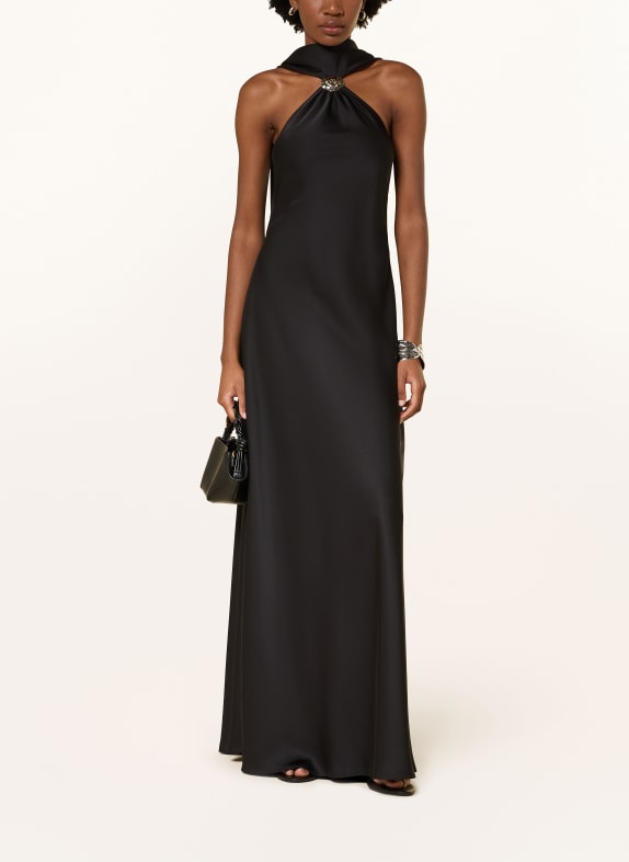 MRS & HUGS Satinkleid SCHWARZ