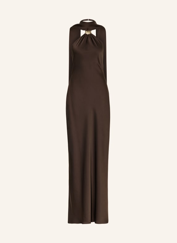 MRS & HUGS Satijnen jurk MARRON FONCÉ