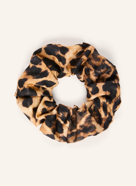 MRS & HUGS Hedvábná gumička do vlasů SVĚTLE HNĚDÁ / HNĚDÁ / ČERNÁ