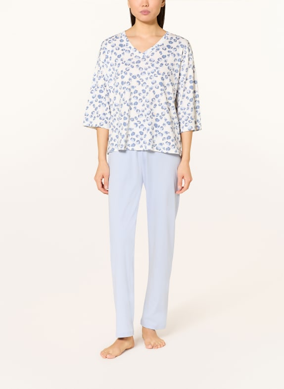 mey pyjama LICHTBLAUW / WIT