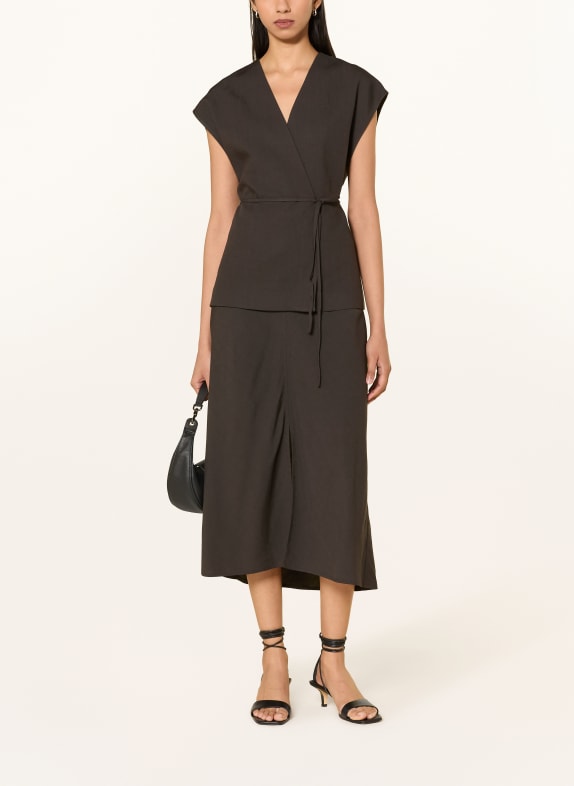 someday VARYN Blazer Vest DARK BROWN