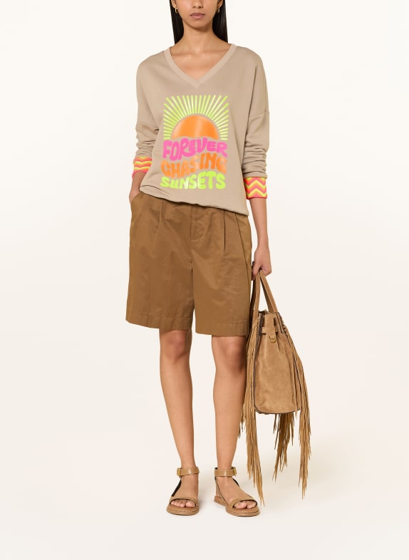 miss goodlife Oversized-sweatshirt LICHTBRUIN / NEONROZE / NEONORANJE