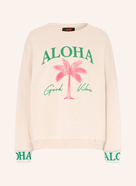 miss goodlife Sweatshirt BEIGE / NEONROZE / GROEN