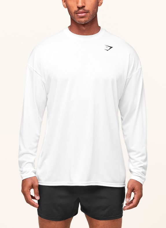 GYMSHARK Longsleeve ARRIVAL WEISS