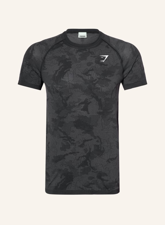 GYMSHARK T-Shirt GEO SEAMLESS SCHWARZ