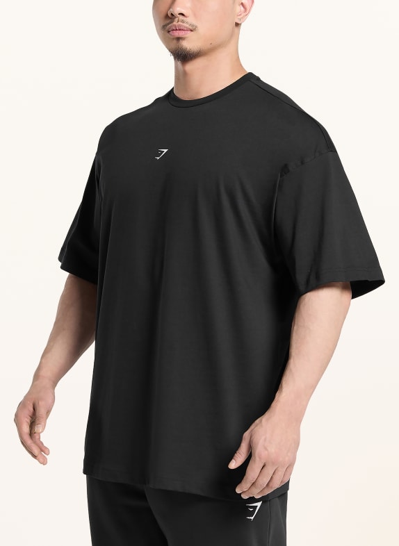 GYMSHARK T-Shirt GFX ATLAS SCHWARZ