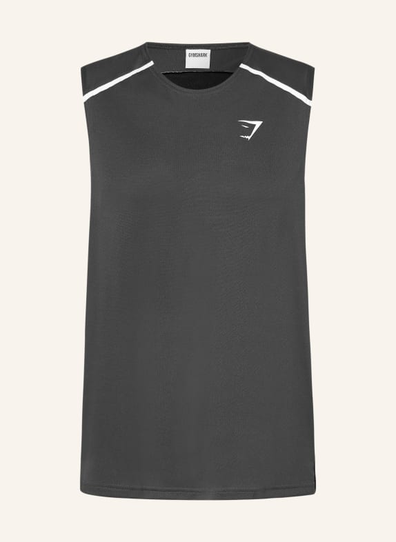 GYMSHARK Tanktop ARRIVAL CONTRAST DUNKELGRAU / SCHWARZ
