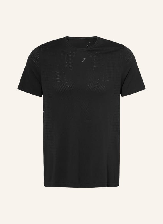 GYMSHARK Laufshirt SEAMLESS SCHWARZ