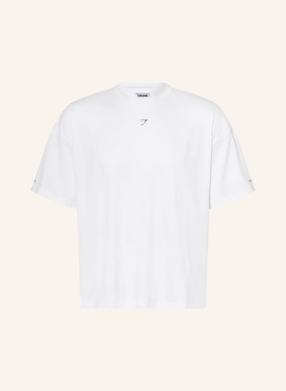 GYMSHARK Laufshirt BETTER LEVEL RUN GRAPHIC WEISS