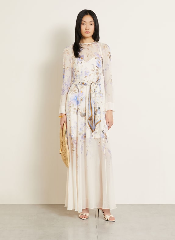 ZIMMERMANN Kleid LUNA CREME / HELLLILA / KHAKI
