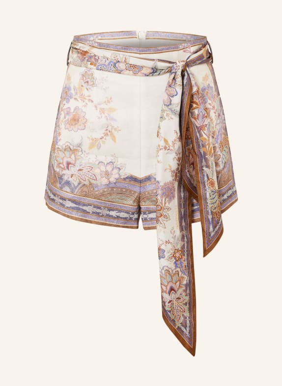 ZIMMERMANN Leinenshorts LUNA CREME / ROSÉ / LILA