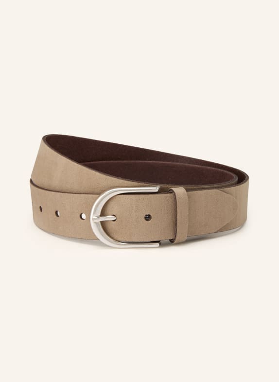 Vanzetti ceinture en cuir BEIGE / ARGENT