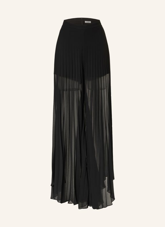 SANDRO Plisseehose SCHWARZ