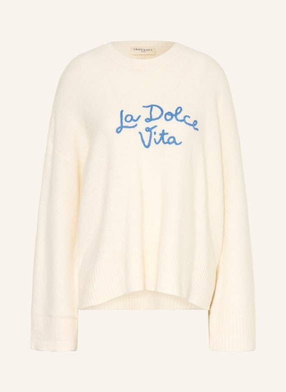 GRACE & MILA Pull VIGGO CRÈME / BLEU CLAIR