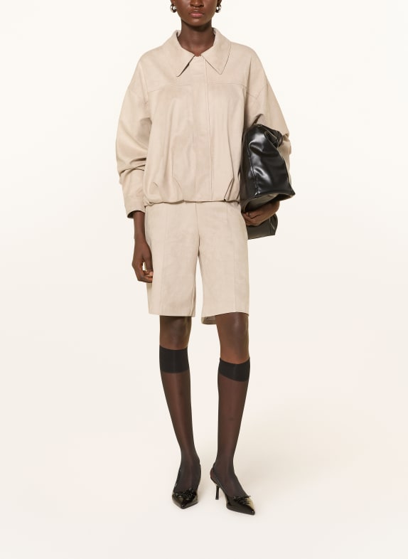 GRACE & MILA Jacke VERVE in Lederoptik BEIGE