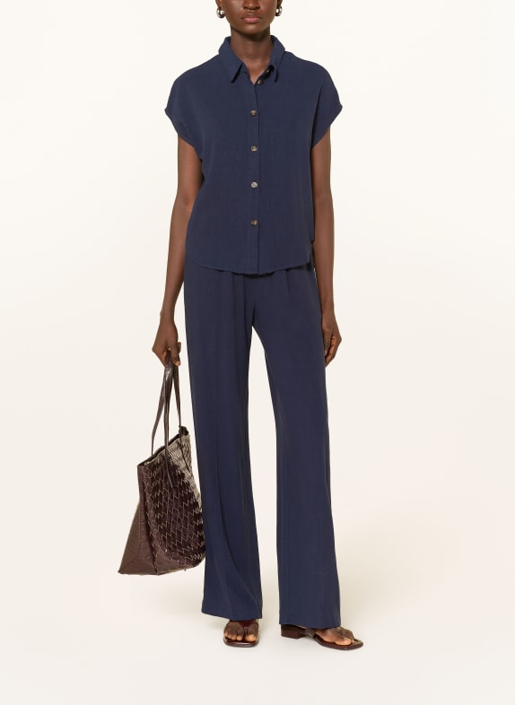 GRACE & MILA Overhemdblouse PEREZ DONKERBLAUW
