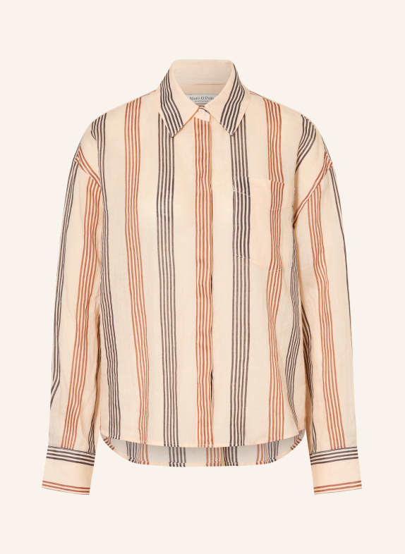 Marc O'Polo Hemdbluse BEIGE / BRAUN / SCHWARZ