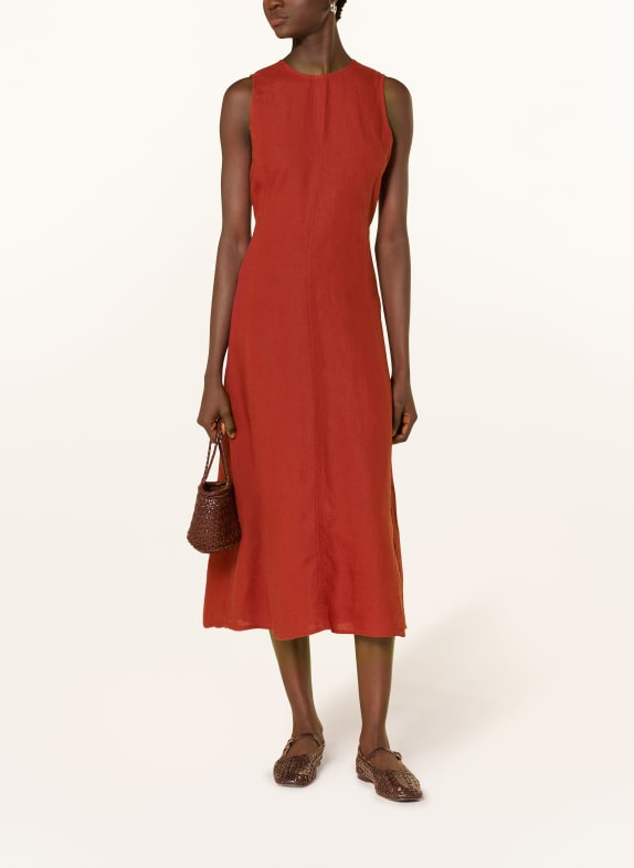 Marc O'Polo Leinenkleid DUNKELROT