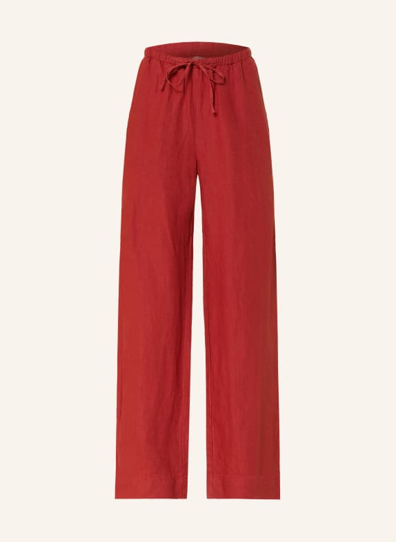 Marc O'Polo linen pants DARK RED