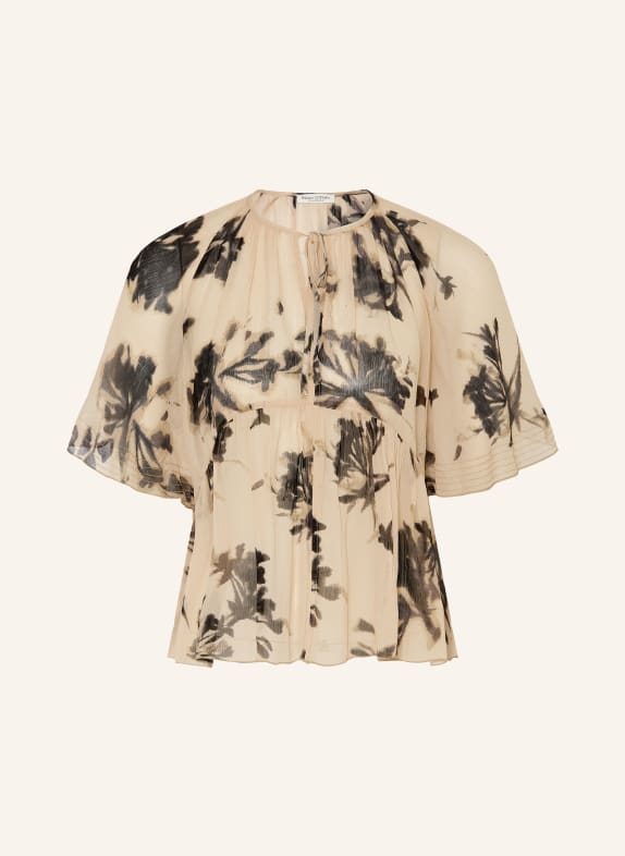 Marc O'Polo Blusenshirt HELLBRAUN / SCHWARZ