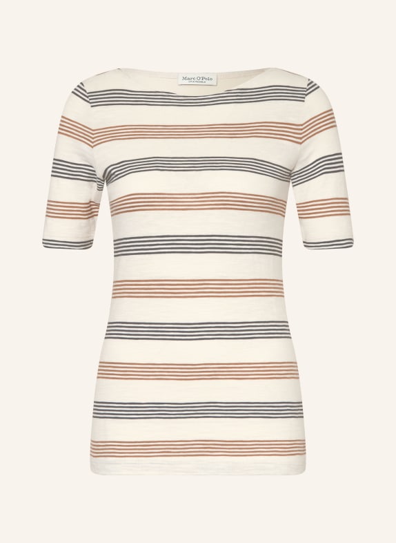 Marc O'Polo T-shirt CRÈME / MARRON / GRIS FONCÉ