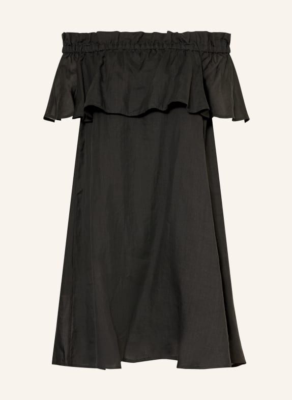 Marc O'Polo Šaty s odhalenými rameny a volány ČERNÁ