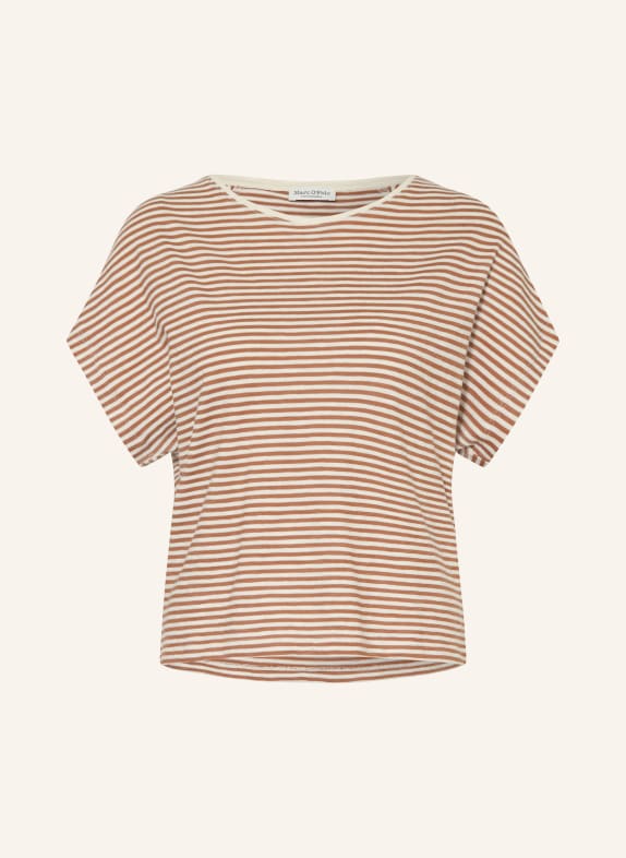 Marc O'Polo T-Shirt BRAUN / CREME