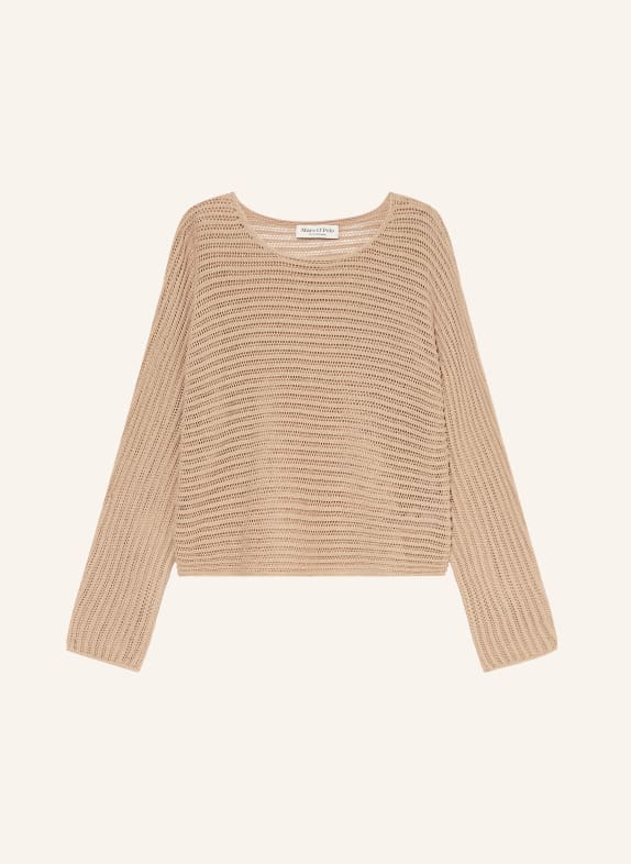 Marc O'Polo sweter JASNOBRĄZOWY