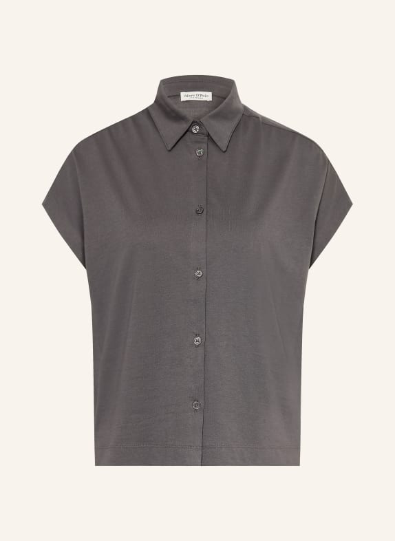 Marc O'Polo Bluzka koszulowa z mieszanki materiałów CZIEMNOSZARY