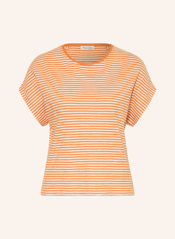 Marc O'Polo T-Shirt ORANGE / WEISS