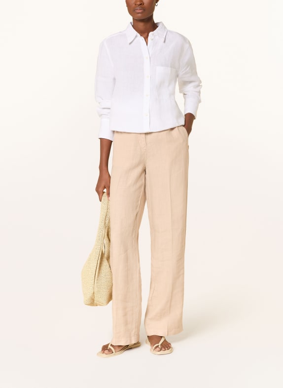 Marc O'Polo Linnen broek met wijde pijpen BEIGE