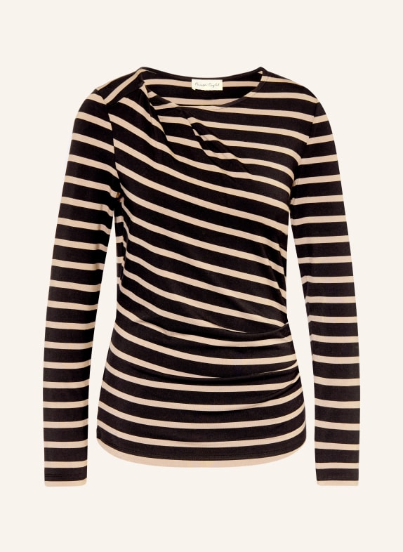 Phase Eight Koszulka z długim rękawem EVERLY CZARNY / JASNOBRĄZOWY