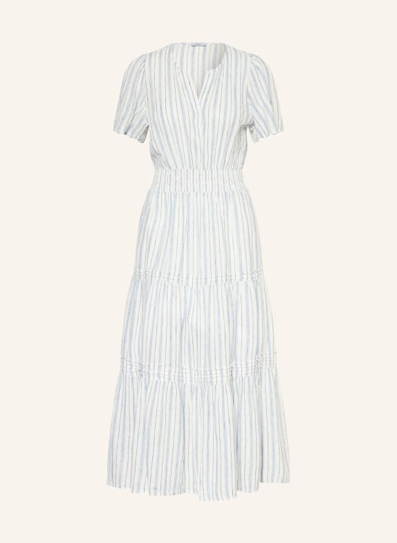 Rails Kleid CANNES mit Leinen CREME / BLAUGRAU / HELLBLAU