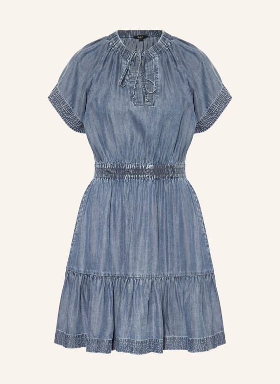 Rails Jurk CORVERA in jeanslook met ruches BLAUW