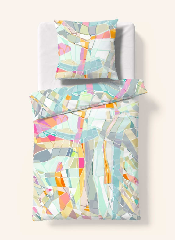 fleuresse Bettwäsche BED ART S HELLGRÜN / HELLLILA / GELB