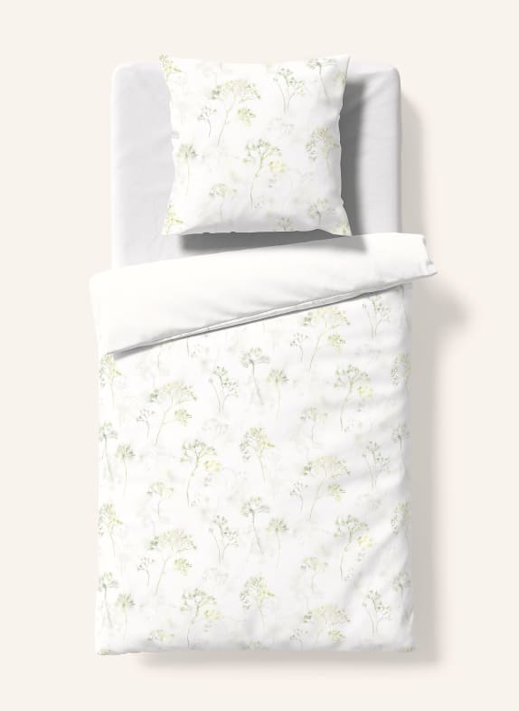 fleuresse Bettwäsche PROVENCE CASSIS zum Wenden HELLGRÜN / GRÜN / WEISS