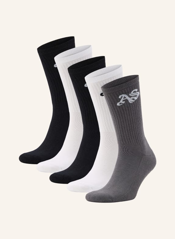 ALLSAINTS Lot de 3 paires de chaussettes GOTHIC GRIS / BLANC / NOIR