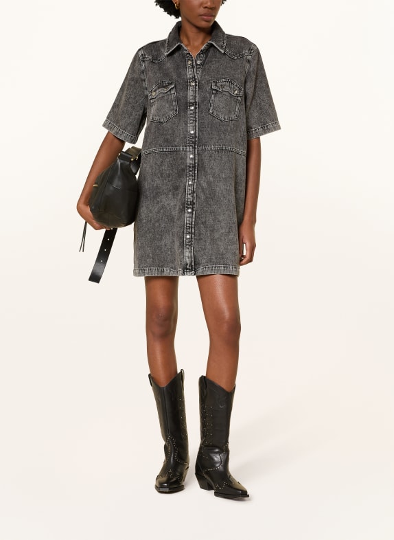 ALLSAINTS Overhemdjurk ROCK in jeanslook DONKERGRIJS