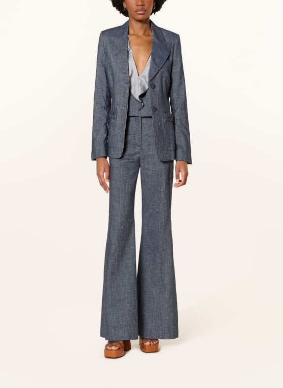 DOROTHEE SCHUMACHER Flared jeans FLUID DENIM met linnen 887 denim blue