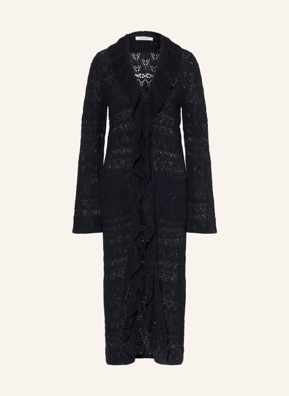 DOROTHEE SCHUMACHER Strickhülle BOHEMIAN LACE mit Volants DUNKELBLAU