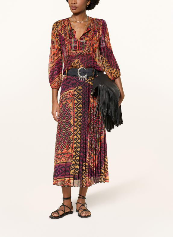 ba&sh Bluse ODETTA RØD / LILLA / GUL