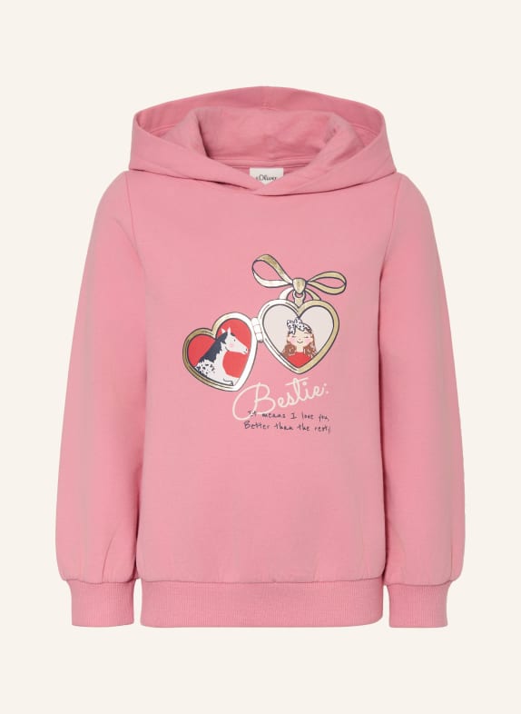 s.Oliver RED Hoodie ROSA / GOLD / WEISS