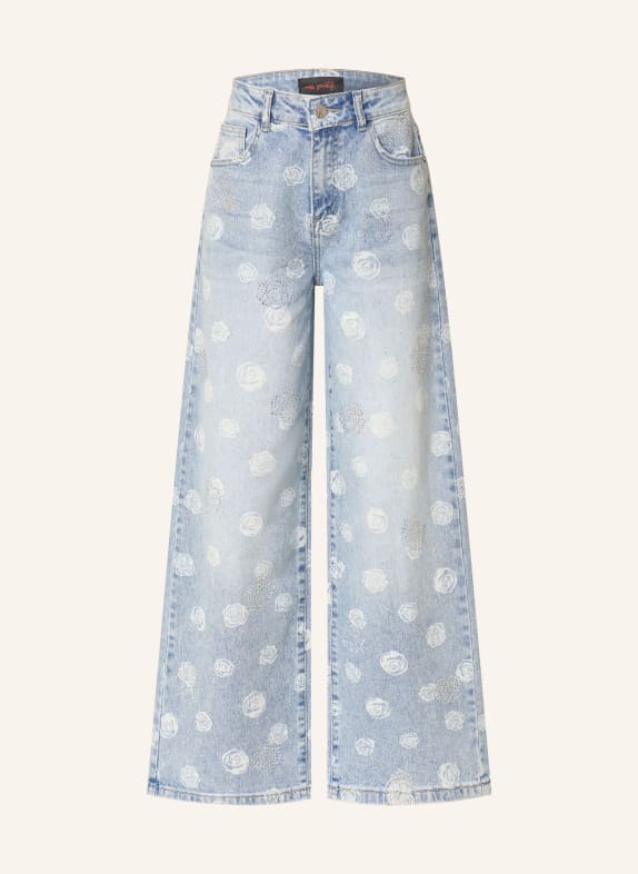 miss goodlife Jean évasé avec pierres décoratives 24 BLUE