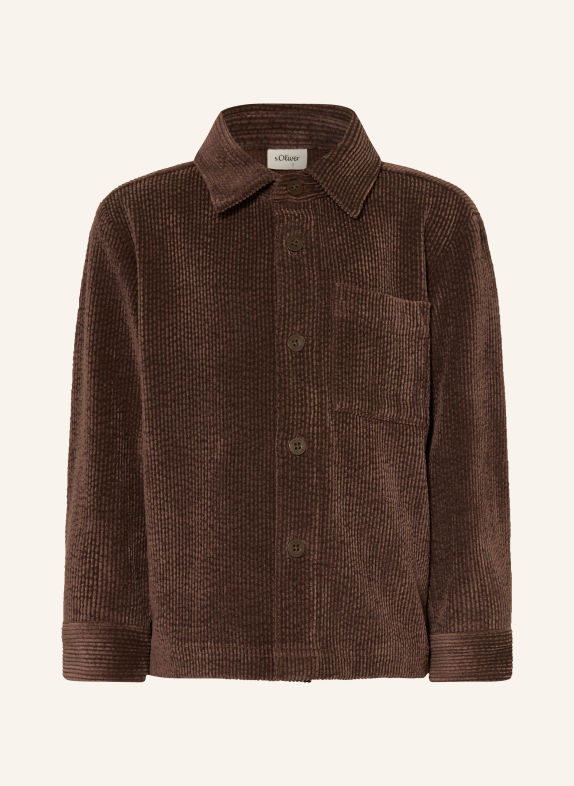 s.Oliver RED Cord-Overshirt DUNKELBRAUN